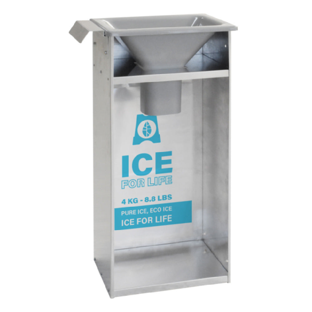 ITV Ice Makers IBK-1 Ice Bagger Hooks Over Any Ice Bin Opening Aluminum
