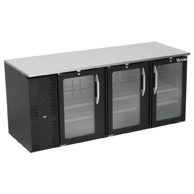 Victory VBB78HC-FG-B - Back Bar Refrigerator, Food Rated, Three-section