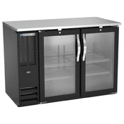 Beverage Air BBN48HC-FG-B - Refrigerated Food Rated Back Bar Storage Cabinet, Two-section