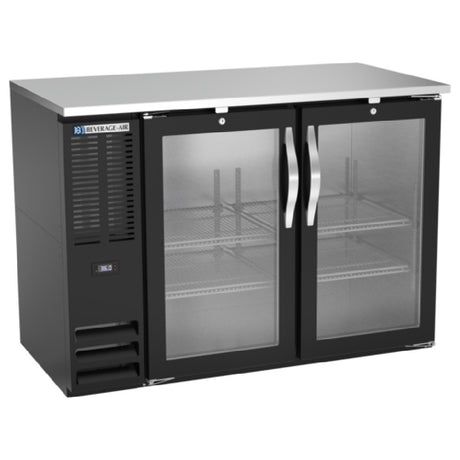 Beverage Air BBN48HC-FG-B - Refrigerated Food Rated Back Bar Storage Cabinet, Two-section