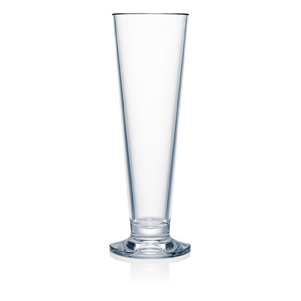 Steelite N411603 Strahl® Design Footed Pilsner 16-3/4 Oz. (H 9-1/2" M 3-1/4" T 3-1/8" B 3-1/4") Shatter Proof
