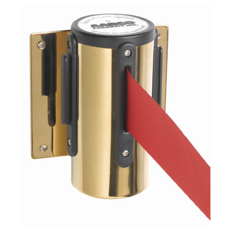 Aarco WM-10BRD WM-10BRD Form-A-Line™ System Wall Mounted Retractable Belt With A Brass Casing