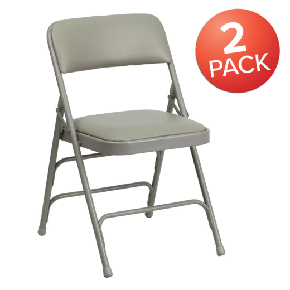 Flash Furniture 2-HA-MC309AV-GY-GG Hercules Series Folding Chair 300 Lb. Weight Capacity