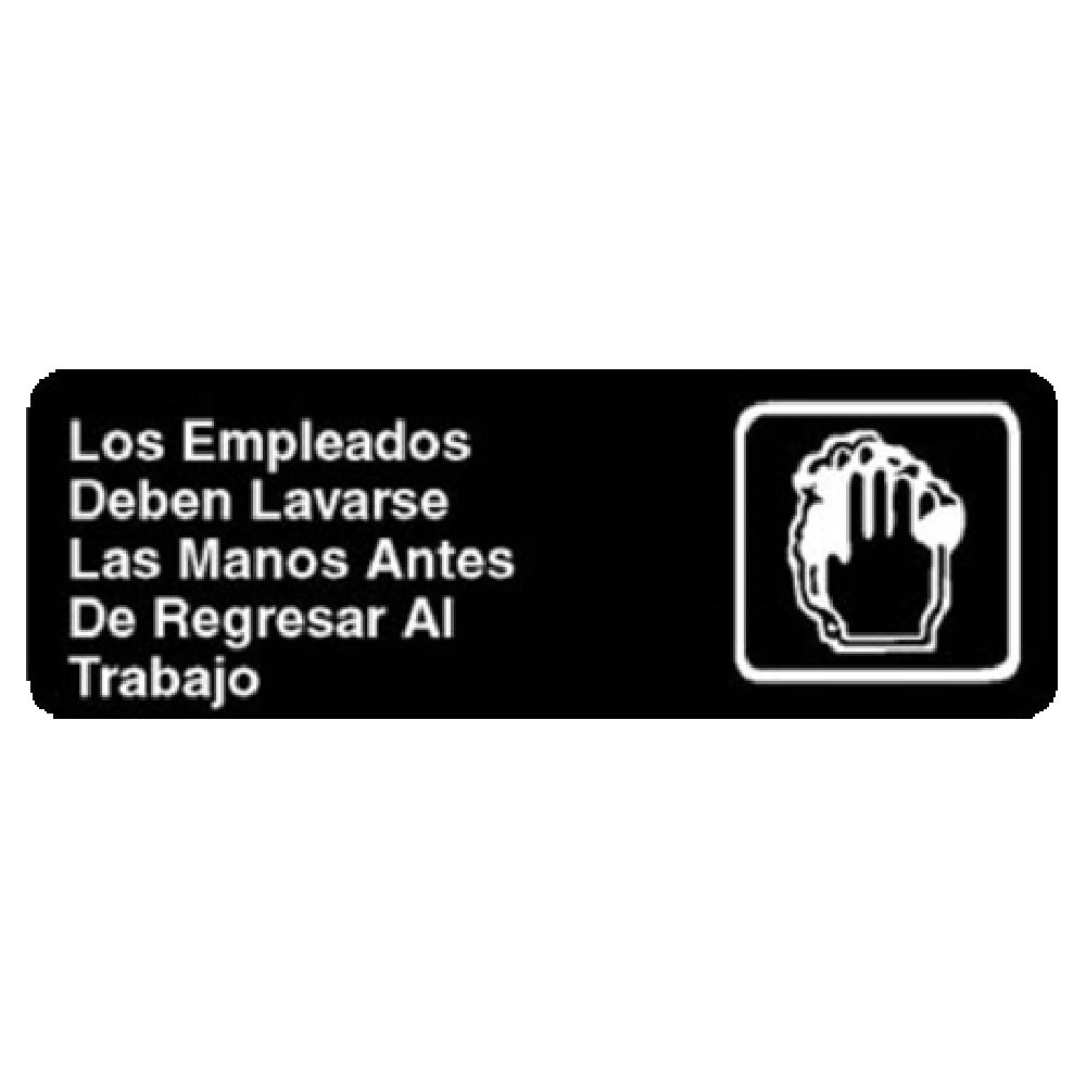 Franklin Machine Products 280-1193 Sign "Employees Must Wash Hands Before Returning To Work" In Spanish