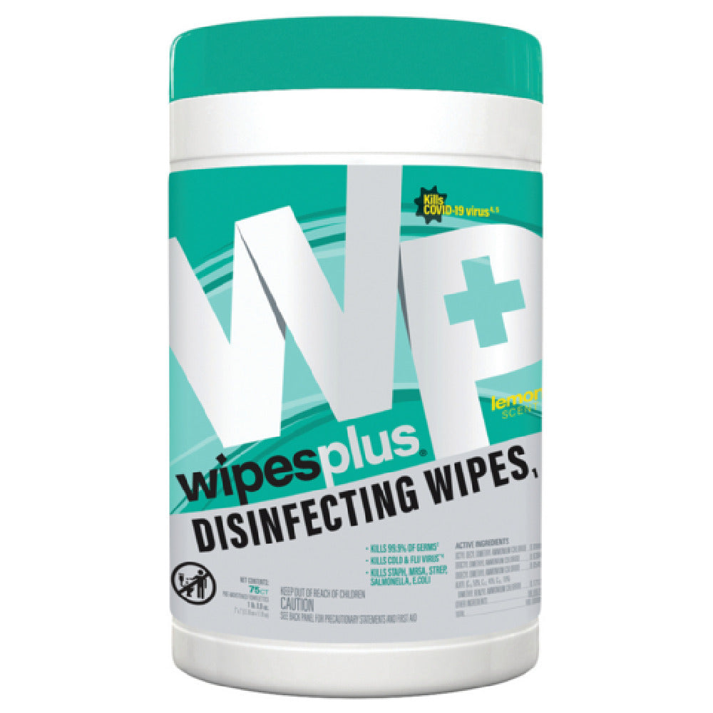 Carlisle 33711 WipesPlus® Disinfecting Surface Wipes White (75 Wipes Per Box 6 Boxes Per Case)