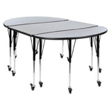 Flash Furniture XU-GRP-A3048CON-48-GY-T-A-CAS-GG Emmy Activity Table 3-Piece Set