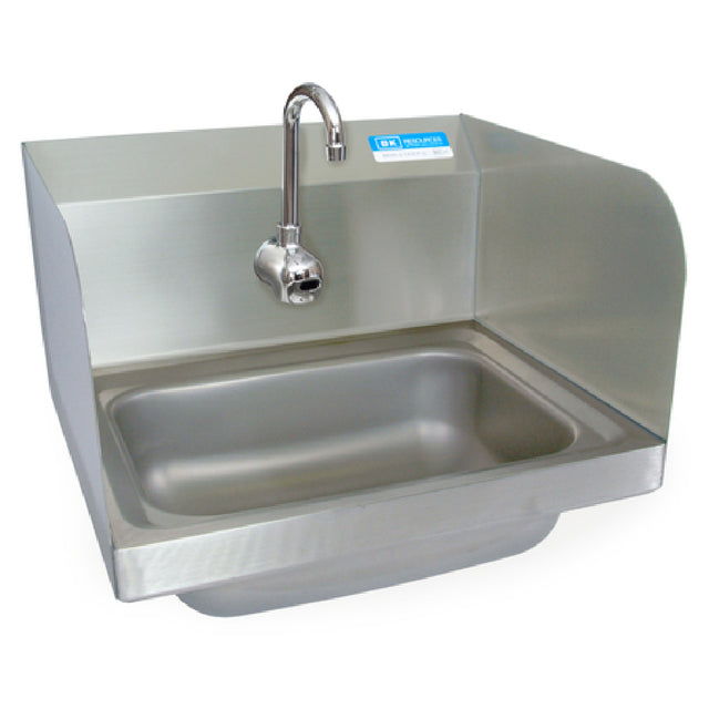 BK Resources BKHS-W-1410-1-SS-P-G Hand Sink Wall Mount 14" Wide X 10" Front-to-back X 5" Deep Bowl