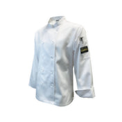 Thunder Group CJ406WHS Chef Regalia Women's French Cuffs Chef Jac Tapered Long Sleeve