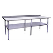 Hubert 39269 - Kratos® 430 Stainless Steel Work Table, 96"W X 30"D X 36"H, 18 Gauge Type 430-series Stainless Steel Top