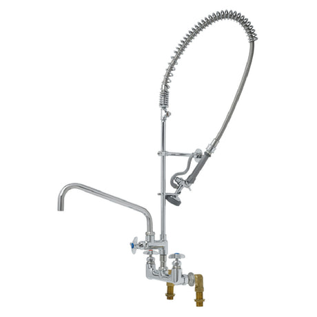 T&S Brass B-0287-A14BEKST EasyInstall Big-Flo Pre-Rinse Unit Wall Mount Mixing Faucet With 8" Adjustable Centers