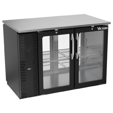 Victory VBBN48HC-G-PT-B - Pass-Thru Back Bar Refrigerator, Two-section, 48"W X 28-3/4”D X 34"H