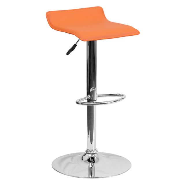 Flash Furniture DS-801-CONT-ORG-GG Swivel Bar Stool Adjustable Height Contemporary Style