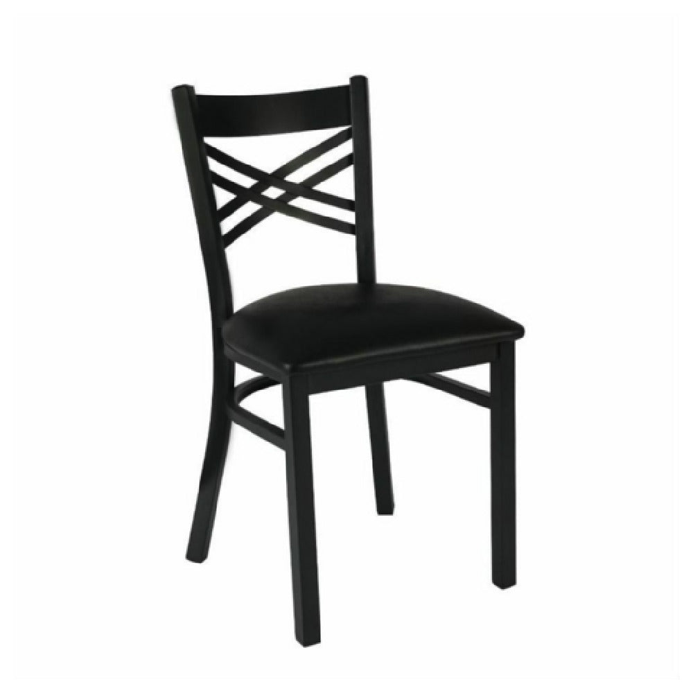 Hubert 89755 - CenPro Metal Cross Back Chair, 285 Lb. Weight Capacity, Standard Height