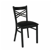 Hubert 89755 - CenPro Metal Cross Back Chair, 285 Lb. Weight Capacity, Standard Height