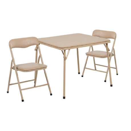 Flash Furniture JB-10-CARD-TN-GG Mindy Kid's Folding Table And Chair Set Includes (1) 24"W X 24"D X 20-1/4"H Square Folding Table