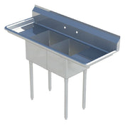 Sapphire Manufacturing SMS-2-1818D Sink 2-compartment 72"W X 23-1/2"D X 44-1/4"H Overall Size
