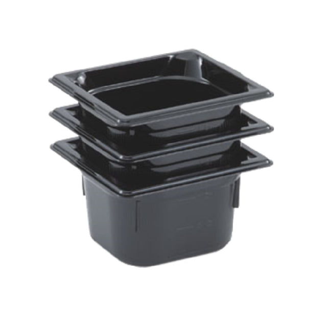 Vollrath 9062420 Super Pan® 1/6 GN Food Pan 2-1/2" Deep High-temp Black Resin