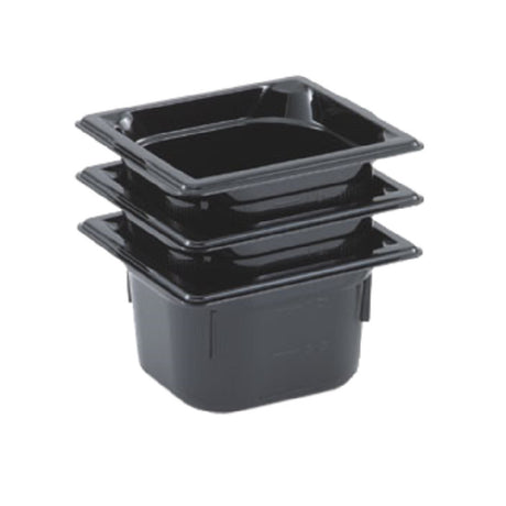 Vollrath 9064420 Super Pan® 1/6 GN Food Pan 4" Deep High-temp Black Resin