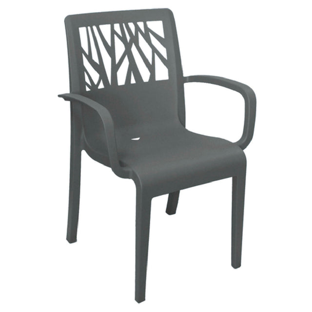 Grosfillex US201002 Vegetal Stacking Armchair Designed For Outdoor Use Air Molding Technology Resin