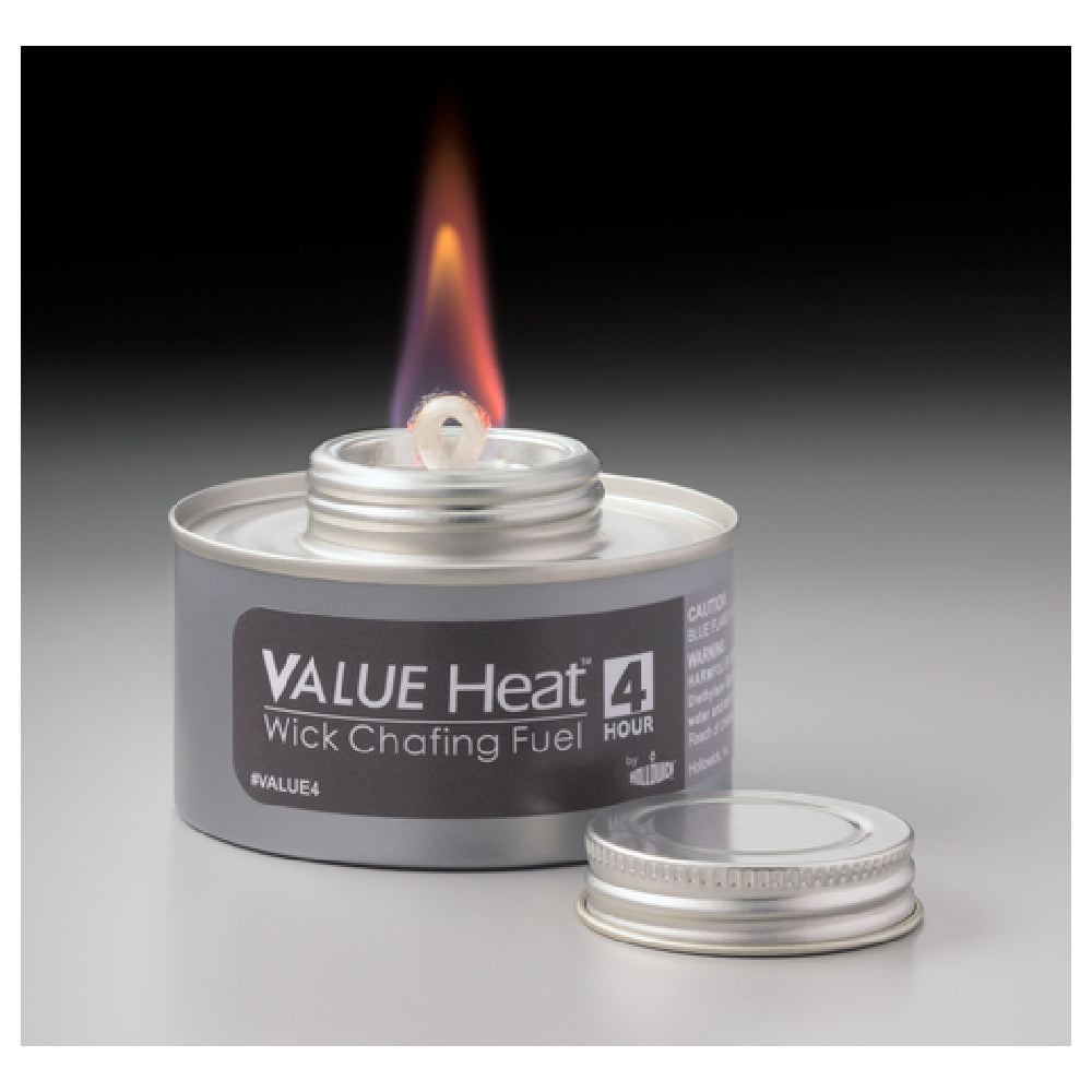 Hollowick VALUE4 Value Heat™ Wick Chafing Fuel 3-3/8" Dia. X 2-1/4"H