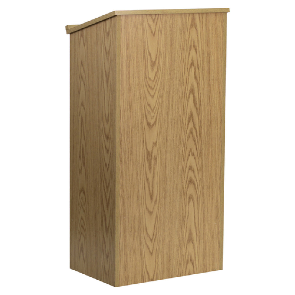 Flash Furniture MT-M8830-LECT-OAK-GG Stand-Up Lectern 23"W X 15"D X 45-3/4"H Slanted Surface With Ledge