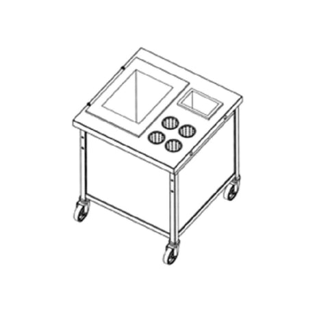 Eagle DCS3030-TSND Director's Choice® Tray Silverware & Napkin Unit 30"W X 30"D X 34"H