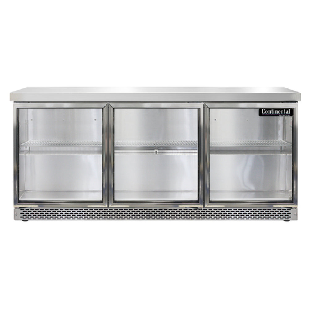 Continental Refrigerator SW72NGD-FB Work Top Display Refrigerator Front Breather