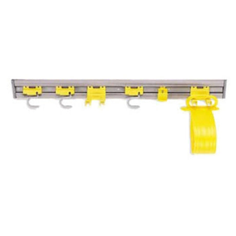 Rubbermaid FG199300GRAY - Closet Organizer/Tool Holder, 34"W, S-hooks Grip 5/8" To 1-1/4" Dia. Handle