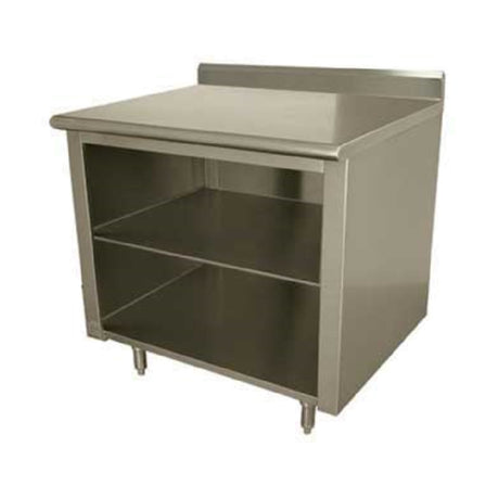 Advance Tabco EK-SS-308M Work Table 96"W X 30"D Open Front Cabinet Base With Mid-shelf