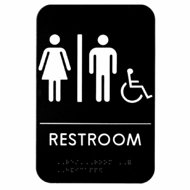 Alpine Industries ALPSGN-4 Sign 6" X 9" "Restroom" Unisex