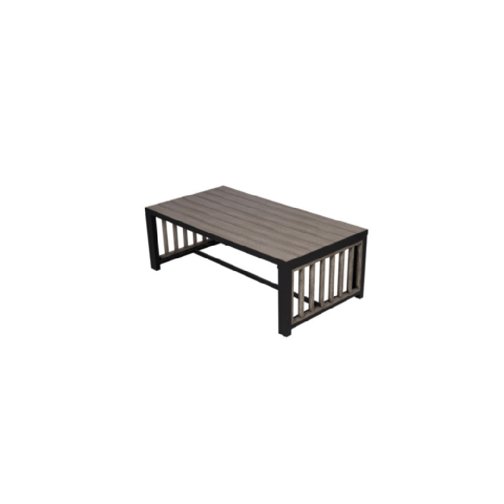 Plantation Prestige Commercial Furniture 8822547-0150 Telluride Coffee Table 25" X 47" Matte Black Finish