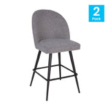 Flash Furniture AY-1026H-26-GYFAB-GG Lyla Counter Stool 300 Lb. Weight Capacity