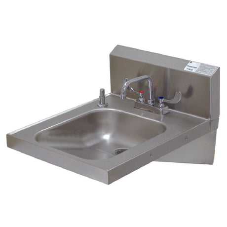 Advance Tabco 7-PS-25 ADA Compliant Hand Sink Wall Mounted 14" Wide X 16" Front-to-back X 5" Deep Bowl