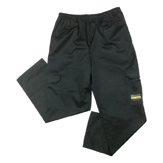 Thunder Group CP109BKXL Chef Regalia Cargo Chef Pants X-large 65/35 Poly/cotton