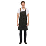 Chef Works ABS01-BLK-0 Berkeley Bib Apron 34"L X 30"W Includes Suspender Set (XNS03-DES)