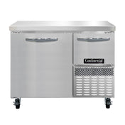 Continental Refrigerator FA43SN Freezer Base Shallow Depth Worktop Unit 43"W 300 Series Stainless Steel Flat Work Top
