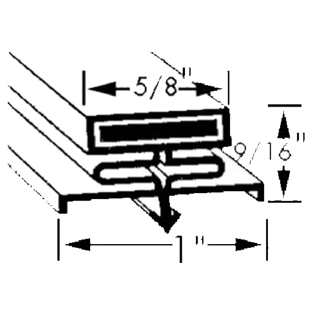 Franklin Machine Products 127-1028 Gasket Magnetic 9/16" H X 1"W X 8' L