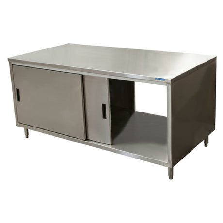 BK Resources CST-3672S2 Dual Access Chef Table Cabinet Base With Sliding Doors On Both Sides