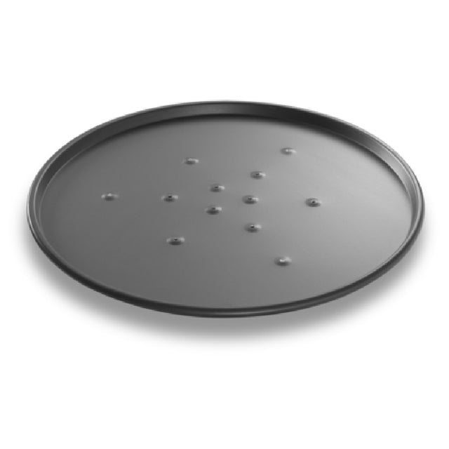 Chicago Metallic 49128 BĀKALON Thin Crust Pizza Pan 12" Dia. X 3/8" Deep Perforated Bottom