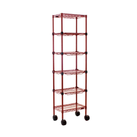 Eagle MC1422-48-4R Aisle Merchandising Cart 4-tier 22"W X 14"D X 48"H