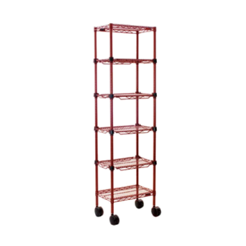 Eagle MC1424-74-6R Aisle Merchandising Cart 6-tier 24"W X 14"D X 74"H