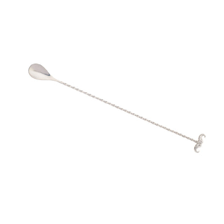 Mercer M37012MUS - Barfly® Mustache Bar Spoon, 13-1/4", Cast Mustache Decorative Shaped End