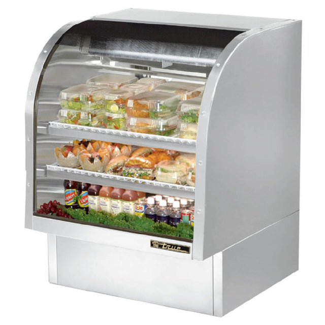 True Refrigeration TCGG-36-S-HC-LD Curved Glass Deli Case 36-1/4"W