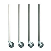 Hubert 214411 - Kratos Legs, 34" Length, 18-gauge Stainless Steel With Polyurethane Casters