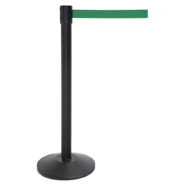 Hubert 48506 - Stanchion, Includes: (1) 40"H Post, (1) 14" Dia. Tapered 30 Lb. Base With Protective Rubber Floor Guards & (1) 7' Green Belt
