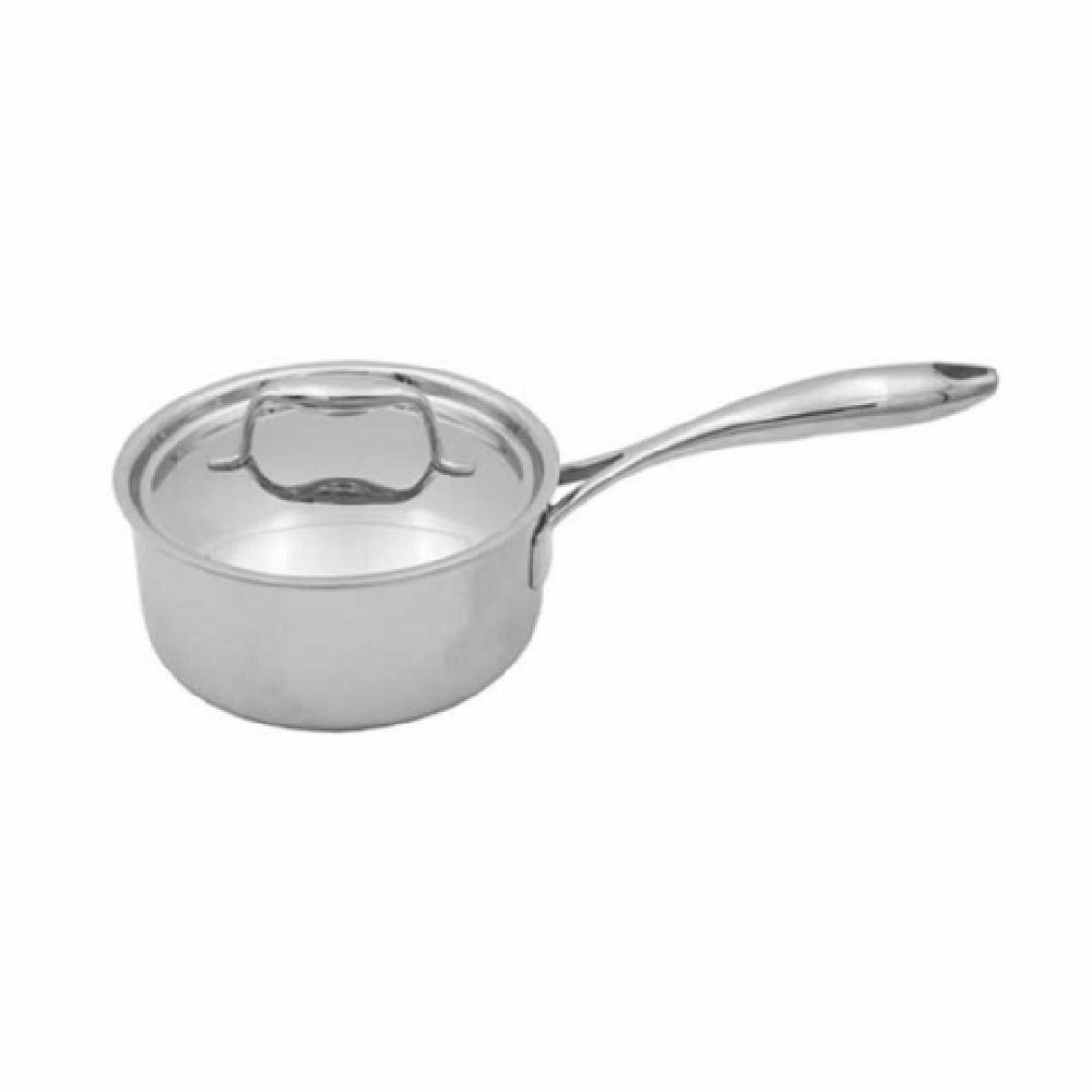 Tuxton RTSHL0481 TUXCLAD Sauce Pan With Lid 1 1/2 Qt. 6.25" Dia. X 2.875"H