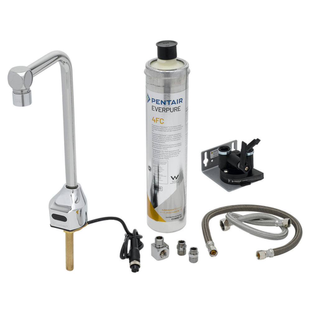 T&S Brass EC-1210-10-WFK ChekPoint™ Electronic Glass Filler With Water Filtration Kit