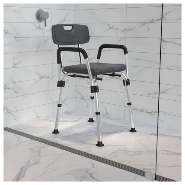 Flash Furniture DC-HY3520L-GRY-GG Hercules Series Shower Chair 28" To 33" Adjustable Height