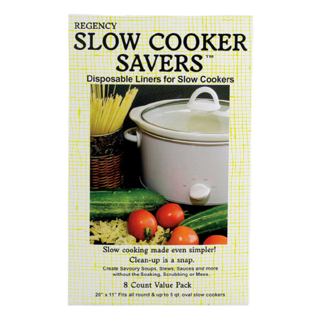 Harold Import Co. RW1020 Regency Wraps Slow Cooker Savers 20" X 11" Disposable Liners For Up To 5 Qt. (package Of 8)