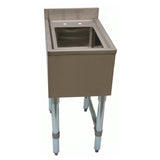 NBR Equipment UD-1-1014-1421V Slim-Line Underbar Dump Sink One-compartment Freestanding